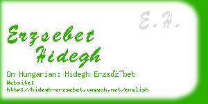 erzsebet hidegh business card